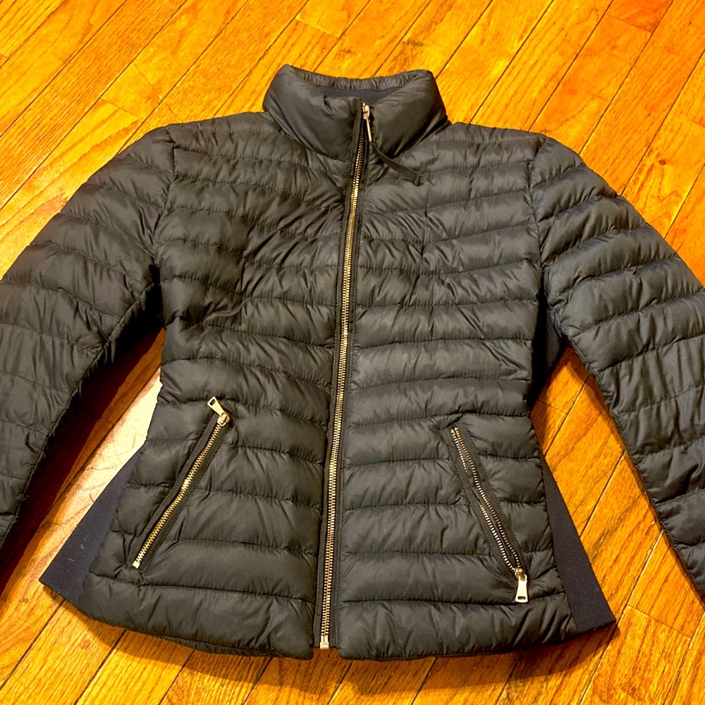Zara dark green down jacket